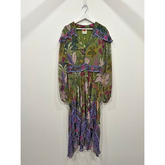 NWT FARM RIO Wild Jungle Midi Dress - Picture 7 of 15